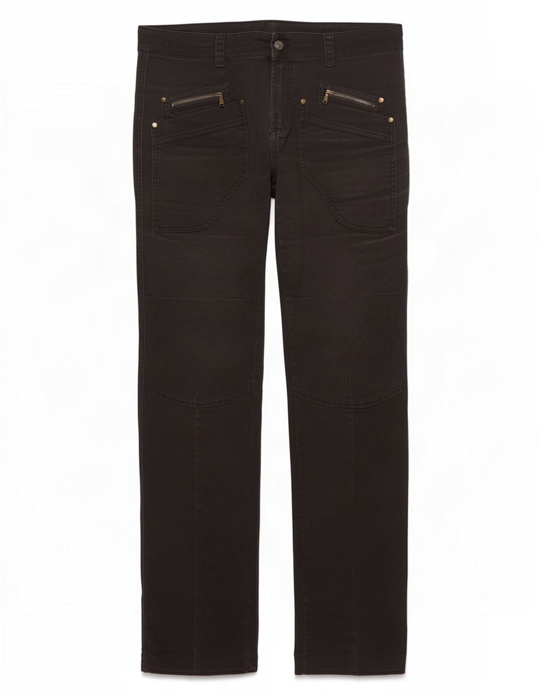 Benetton Pantalon décontracté droit pour homme W34 L33 Gris