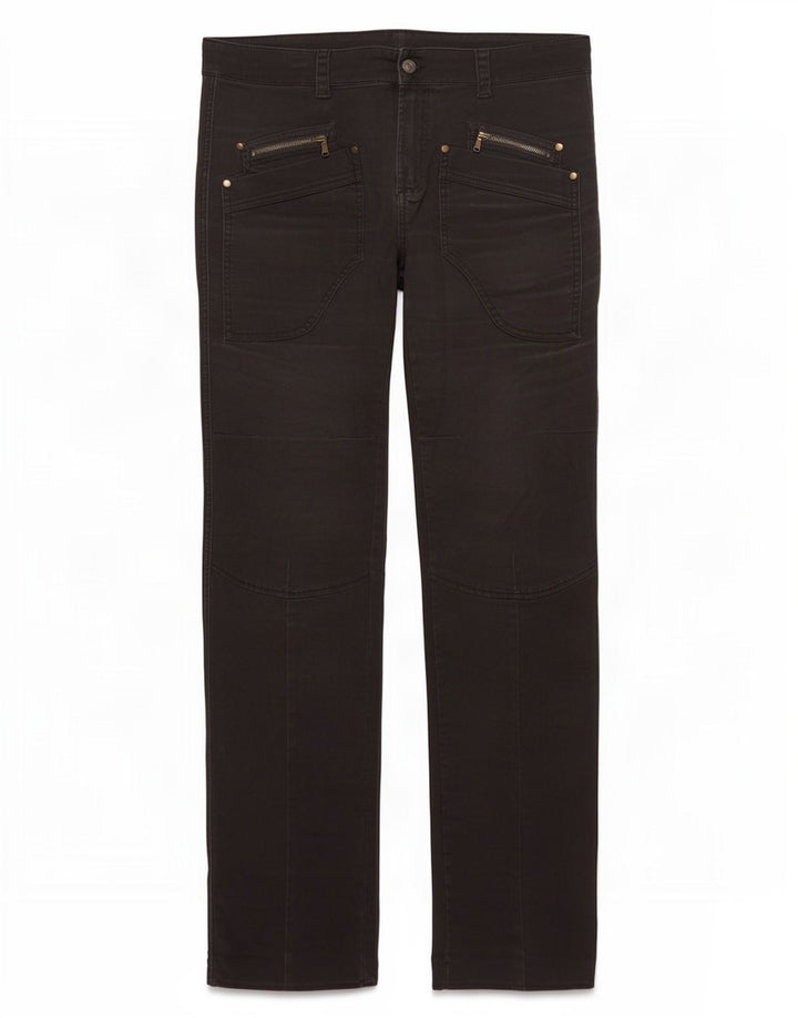 Benetton Pantalon décontracté droit pour homme W34 L33 Gris