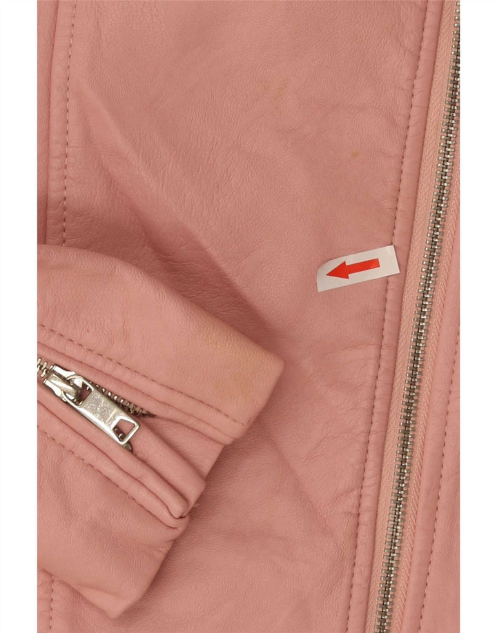 Zara Veste en similicuir fille 13-14 ans Rose Polyester