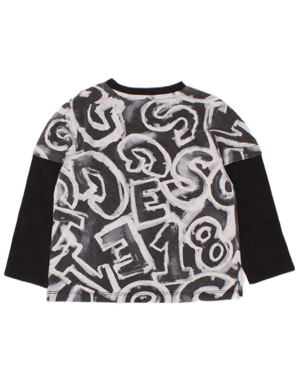 Guess Haut graphique à manches longues pour bébé garçon 18-24 mois Noir