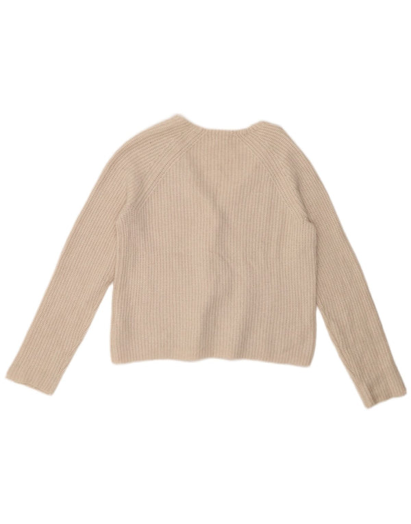 FAT FACE Cardigan court surdimensionné pour femme UK 10 Petit nylon blanc