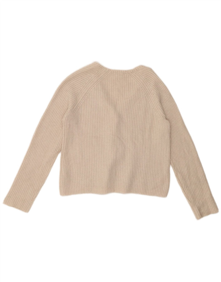 FAT FACE Cardigan court surdimensionné pour femme UK 10 Petit nylon blanc