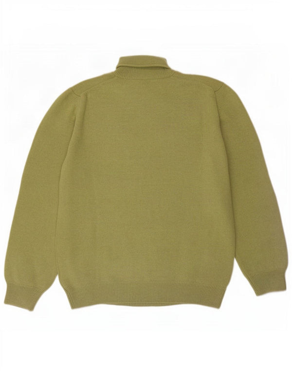 Henry Cottons Pull col roulé pour homme XL en laine vierge verte