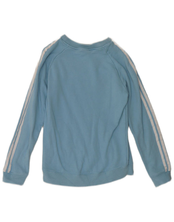 Adidas Sweat-shirt pour femme UK 8 Small Bleu Coton Sports