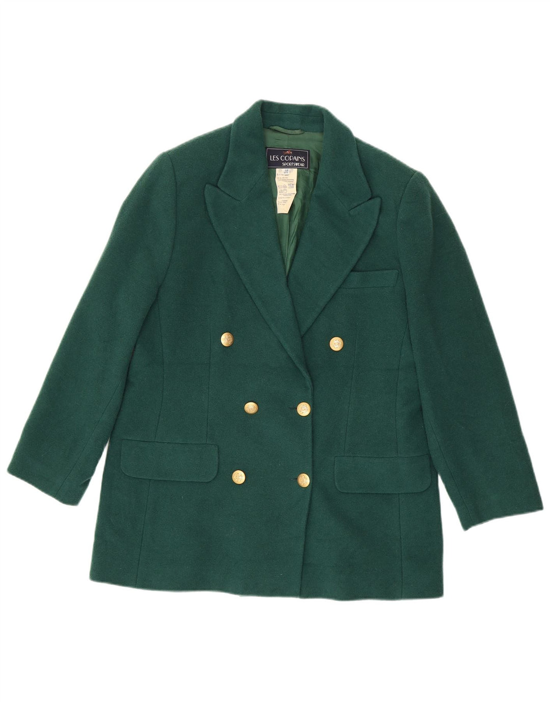 Les Copains Veste Blazer Croisée Femme IT 48 XL Laine Verte