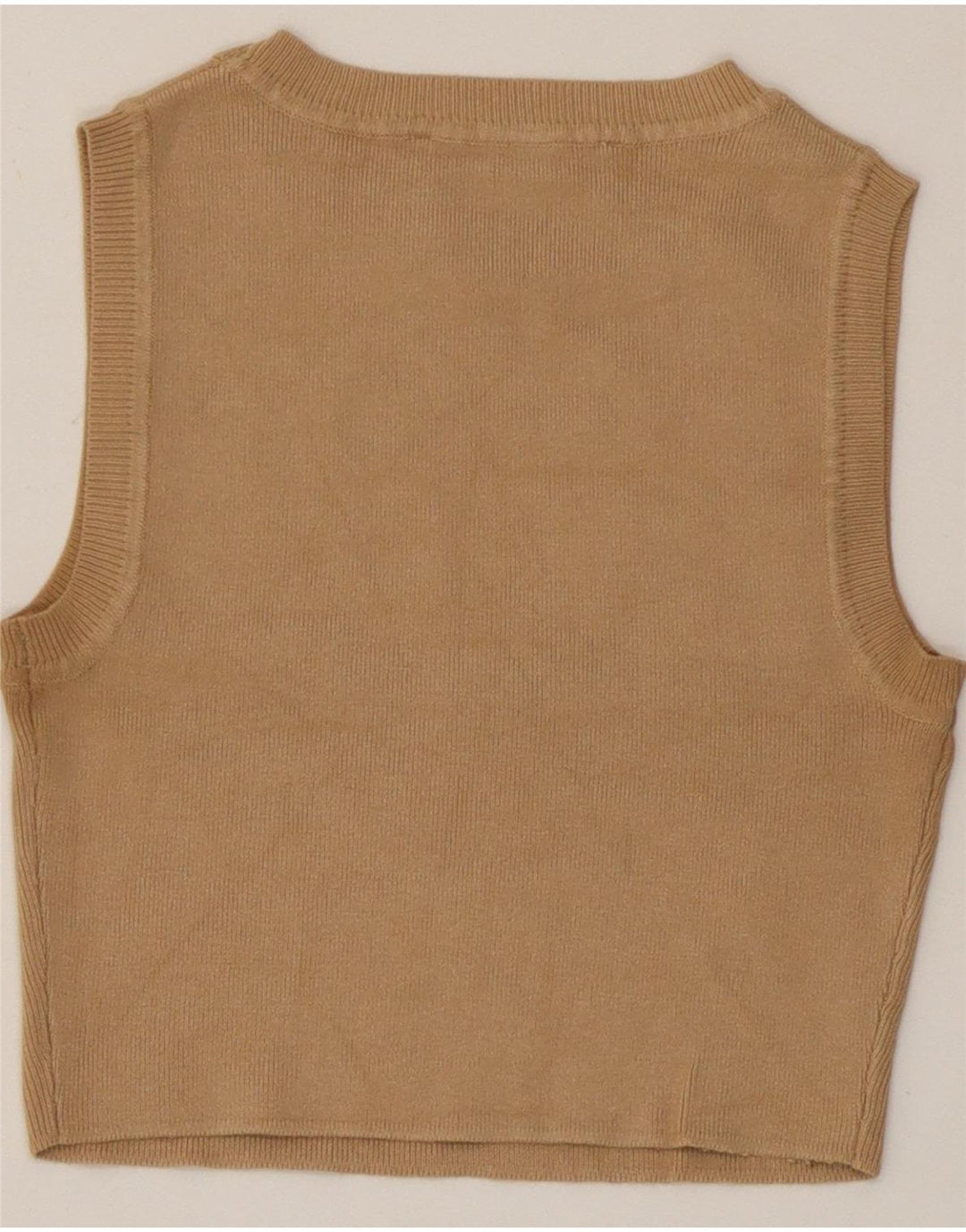 Zara Womens Crop Débardeur UK 10 Petit Beige