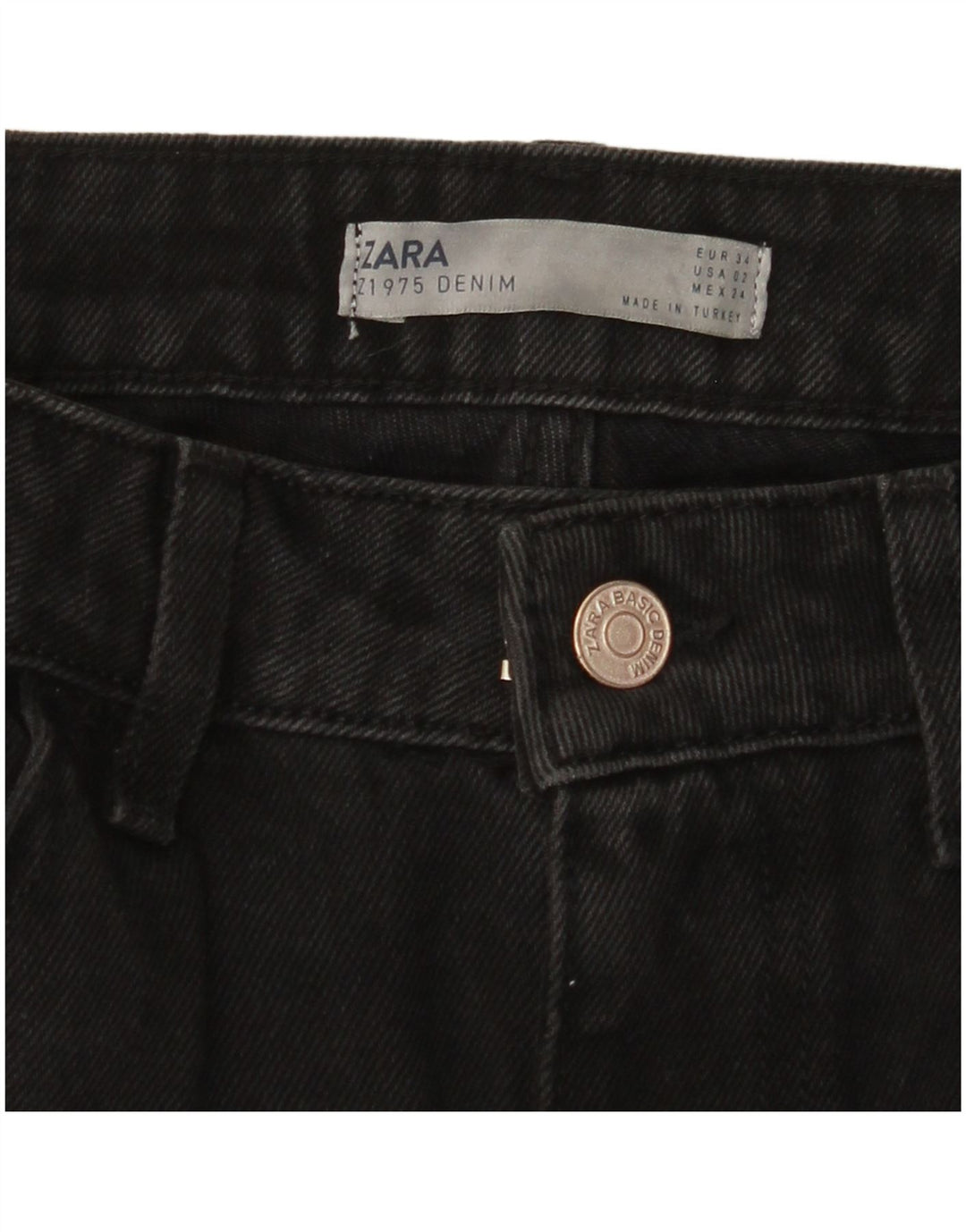 ZARA Jean fuselé pour femme EU 34 2XS W24 L28 Noir