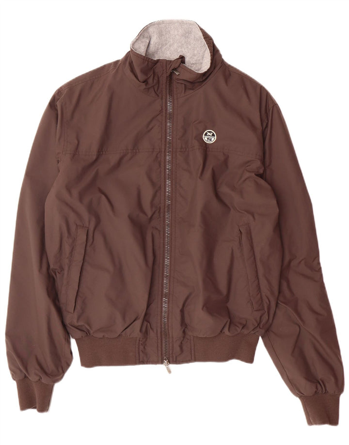 NORTH SAILS Veste Bomber Homme UK 36 Petit Marron Polyamide