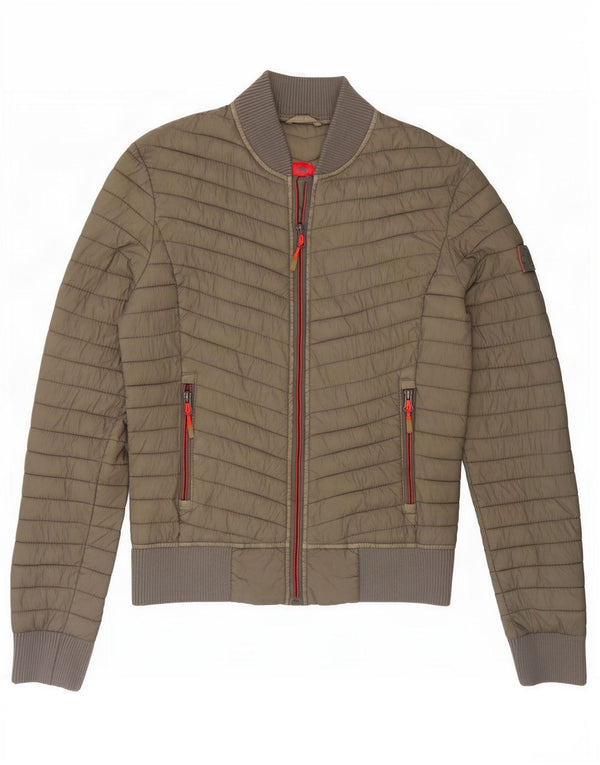 Superdry Veste rembourrée pour femme UK 6 XS Nylon kaki