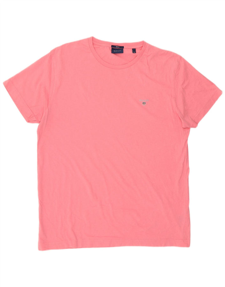 Gant Homme Regular T-Shirt Top Large Rose Coton
