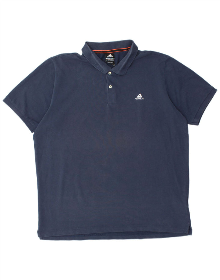 ADIDAS Polo Climalite Homme 2XL Bleu Marine Coton
