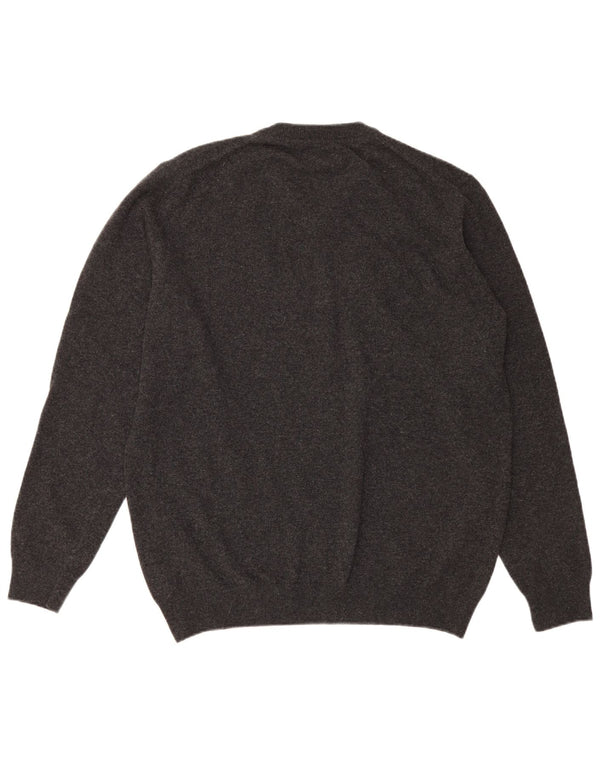 Barbour Pull col V pour homme 2XL Gris Laine