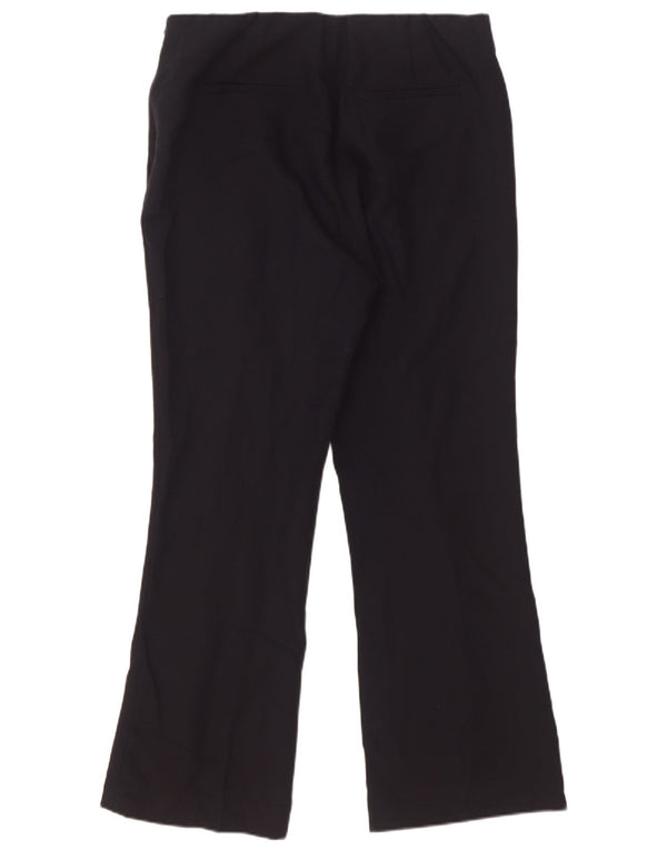 Massimo Dutti Pantalon décontracté droit pour femme EU 42 Large W32 L27 Bleu marine