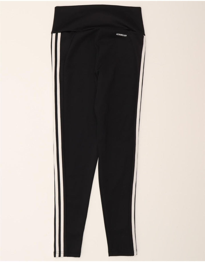 Adidas Femmes Aeroready Leggings UK 8/10 Petit Noir Polyester