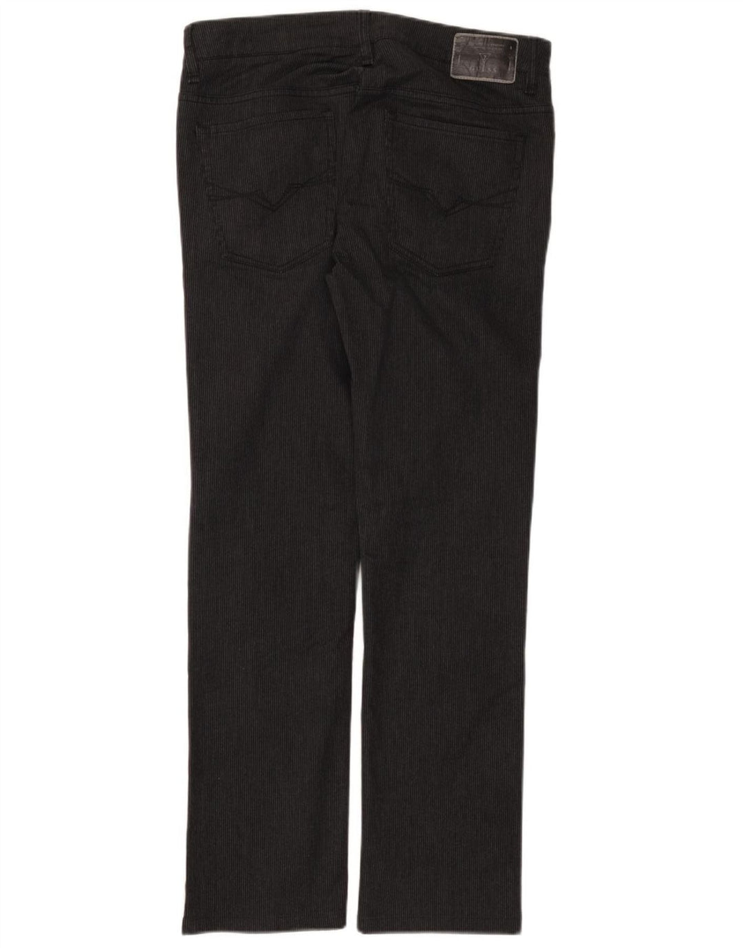 GUESS Pantalon décontracté droit pour homme W32 L30 Coton à fines rayures noires