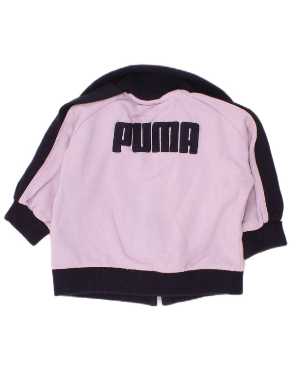 Puma Veste de survêtement graphique pour bébé fille 6-9 mois Violet Colourblock