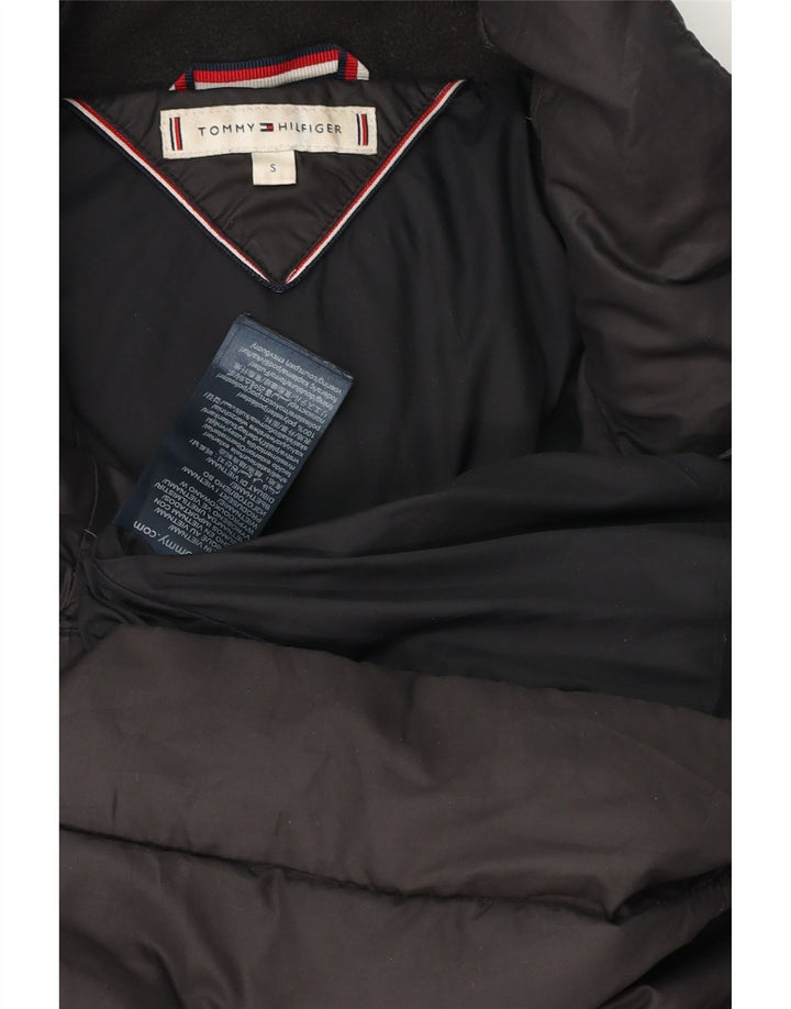 Tommy Hilfiger Manteau rembourré surdimensionné pour femme UK 10 Petit Noir Polyester