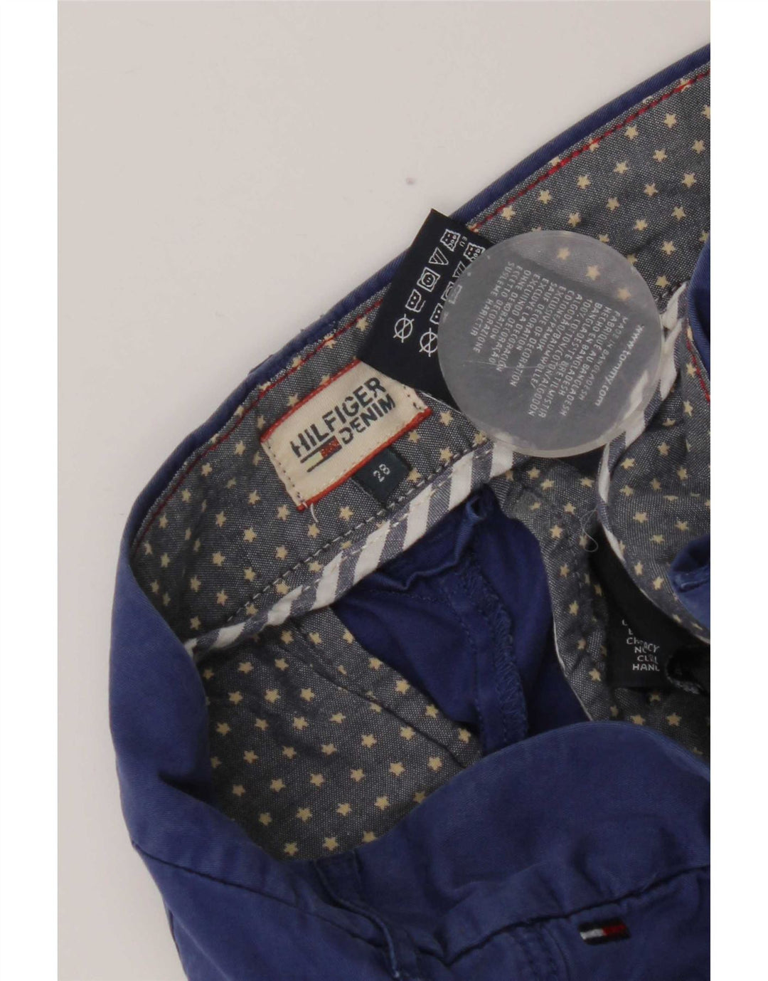 Tommy Hilfiger Short Chino Femme W28 Bleu Moyen Coton