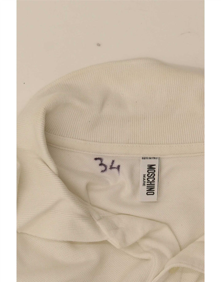 Moschino Polo Homme Blanc Moyen Coton