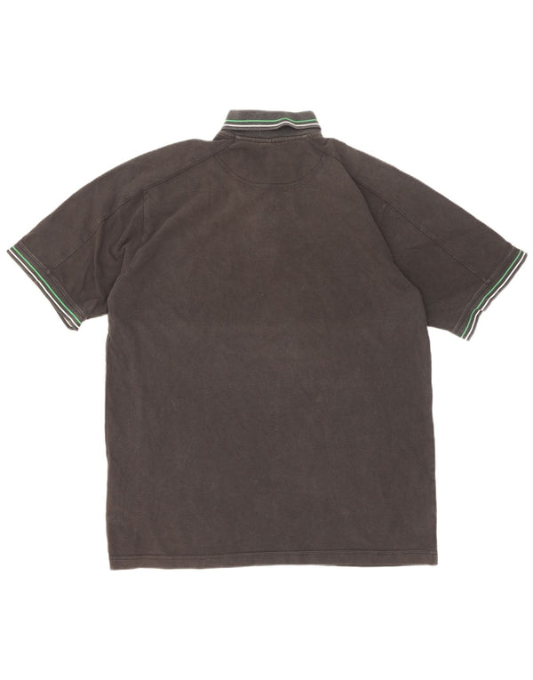 Nike Polo Homme UK 45/47 XL Noir Rayé Coton