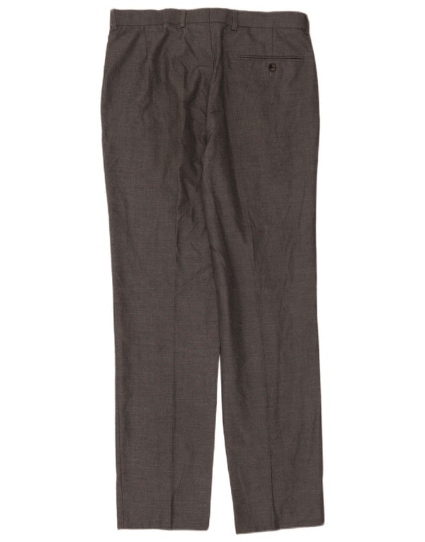 Marks & Spencer Pantalon de costume droit coupe ajustée pour homme W32 L33 Gris