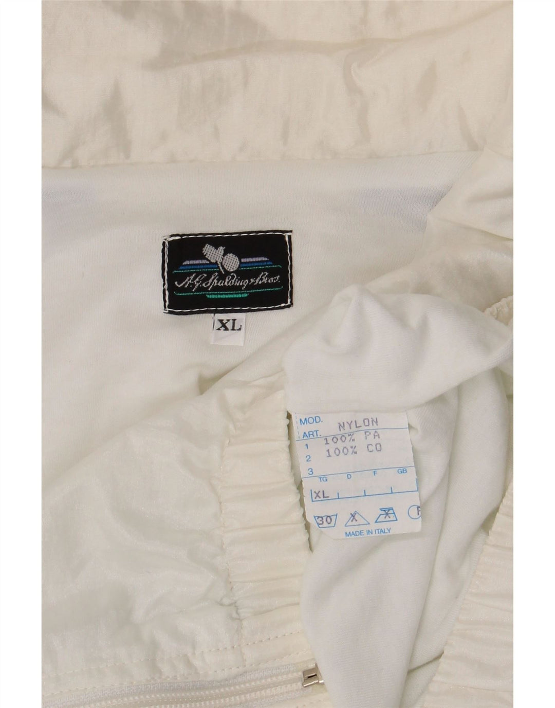 A.G. Spalding & Bros Veste de survêtement pour homme XL en nylon color block blanc