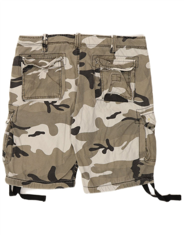 SURPLUS TEX Short Cargo Homme XL W40 Vert Camouflage Coton