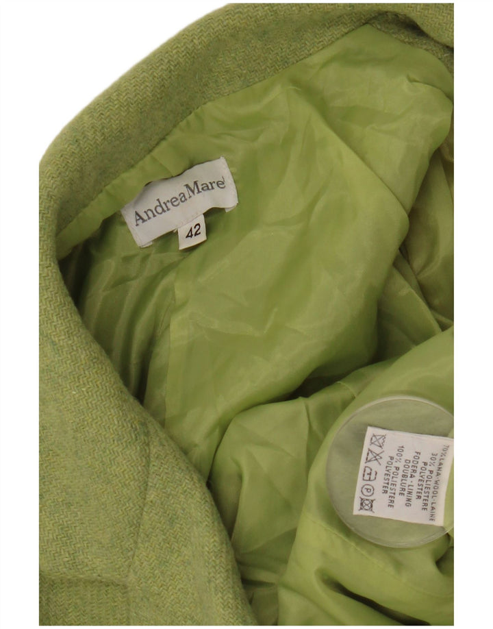 ANDREA MARE Veste Blazer 3 Boutons Femme IT 42 Laine Vert Moyen