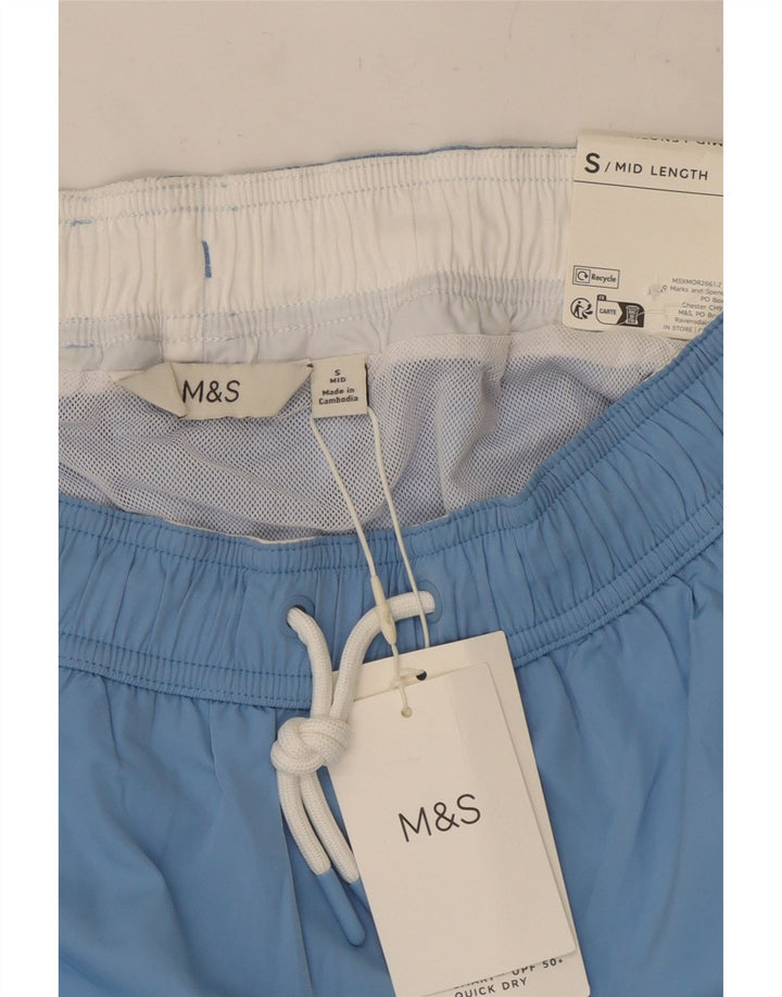 Marks & Spencer Short de bain pour femme UK 10 Small Bleu Polyester