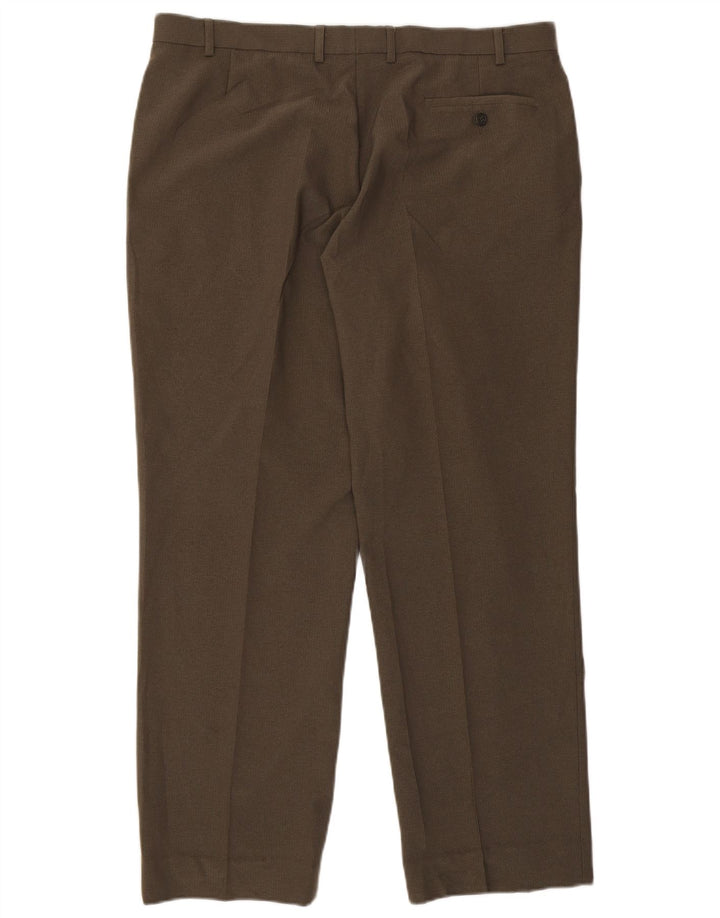 Marks & Spencer Pantalon de costume droit pour homme W40 L30 Kaki