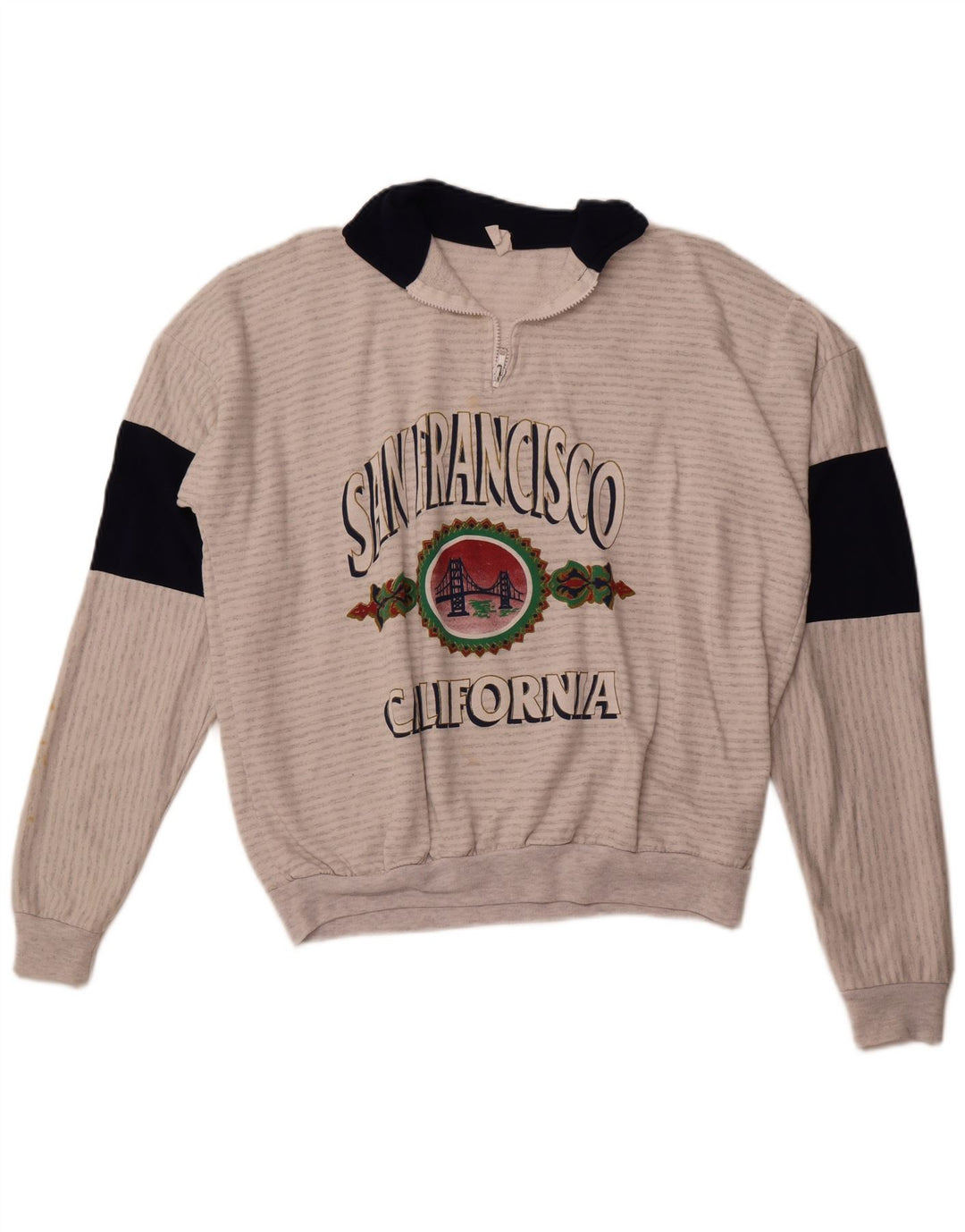 MAGIC Sweat-shirt graphique San Francisco pour hommes, grand gris rayé