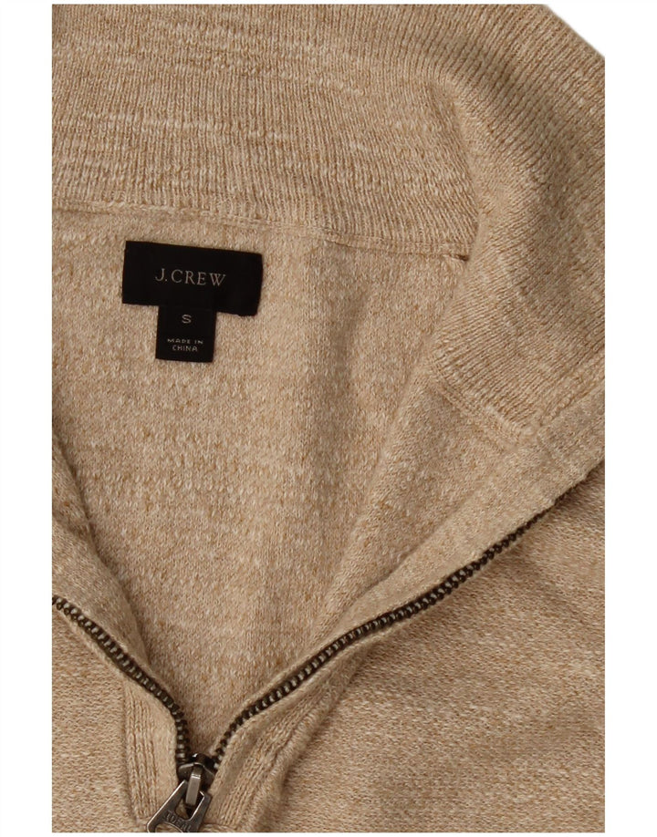 J. Crew Pull à col zippé pour homme Petit coton beige