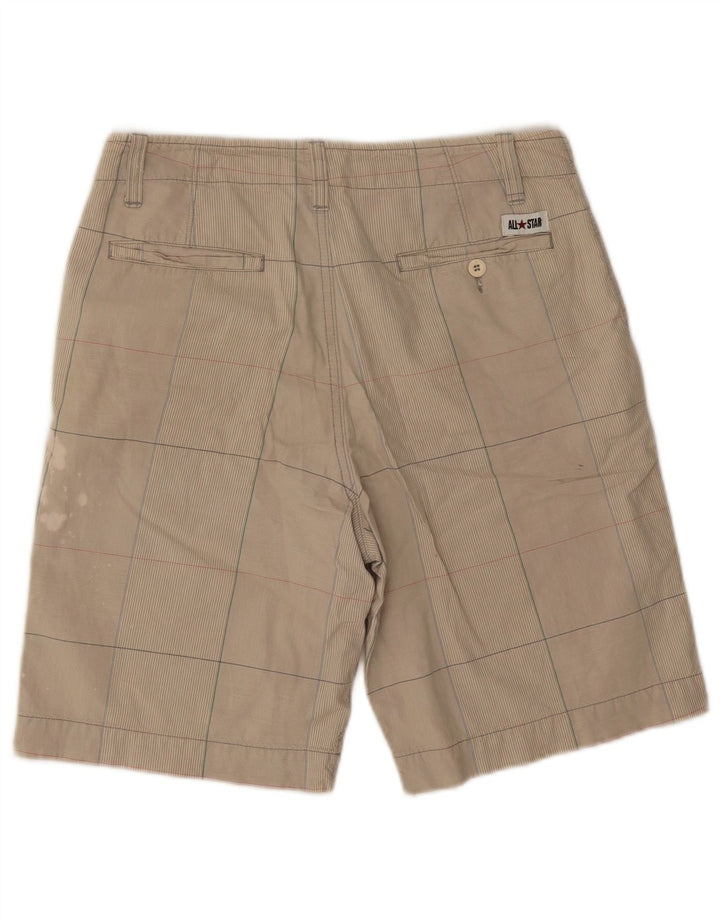 Converse Short Chino Homme Petit W28 Beige à Carreaux Coton