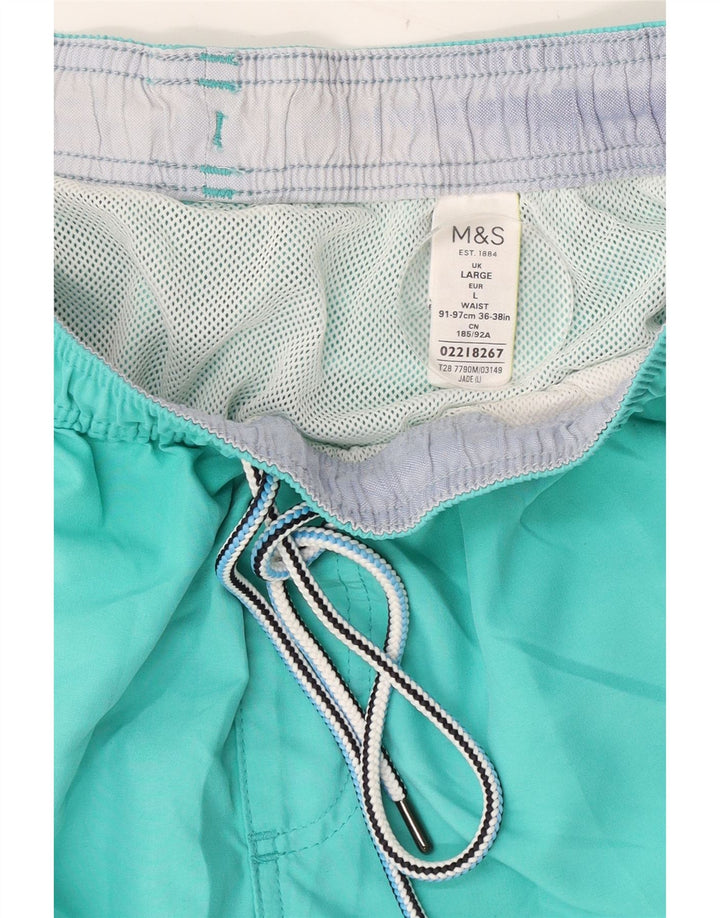 Marks & Spencer Short de bain homme grand coton turquoise