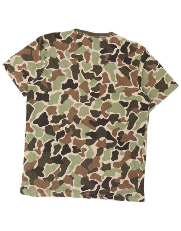 Adidas T-Shirt Graphique Homme Vert Moyen Camouflage Coton