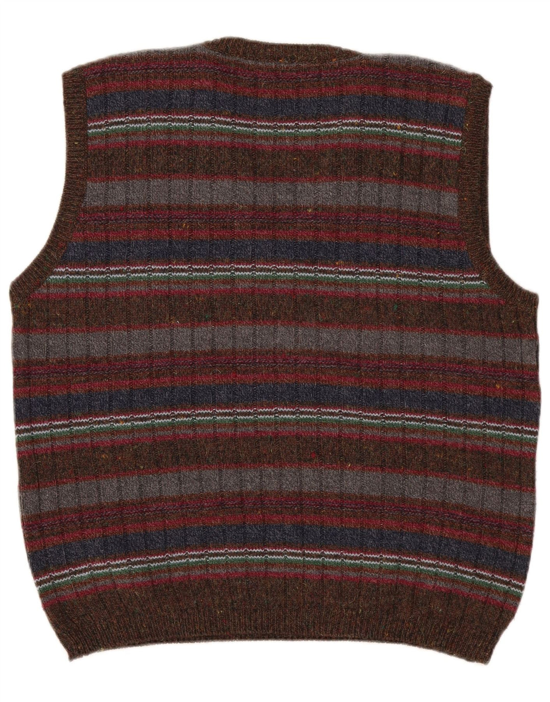 Osvaldo Bruni Gilet Débardeur Medium Multicolore Rayé Laine Homme