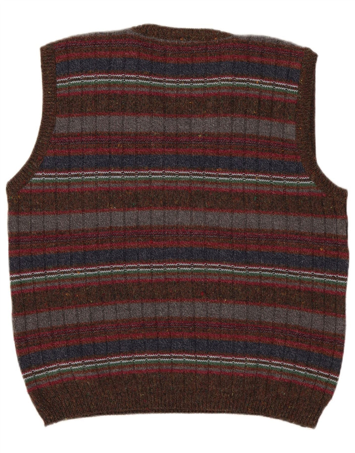 Osvaldo Bruni Gilet Débardeur Medium Multicolore Rayé Laine Homme