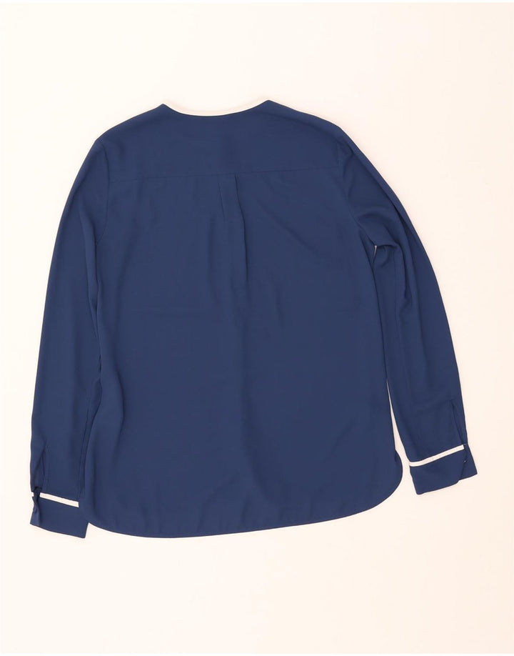 TOMMY HILFIGER Chemisier coupe ample pour femme US 4 Small Bleu marine Polyester