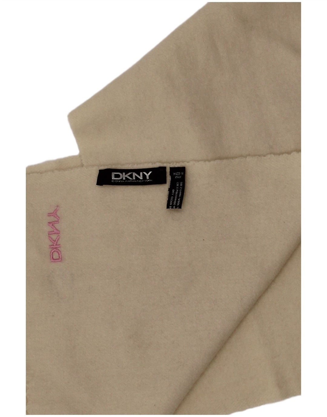Dkny Femme Écharpe Rectangulaire Taille Unique Laine Blanc Cassé