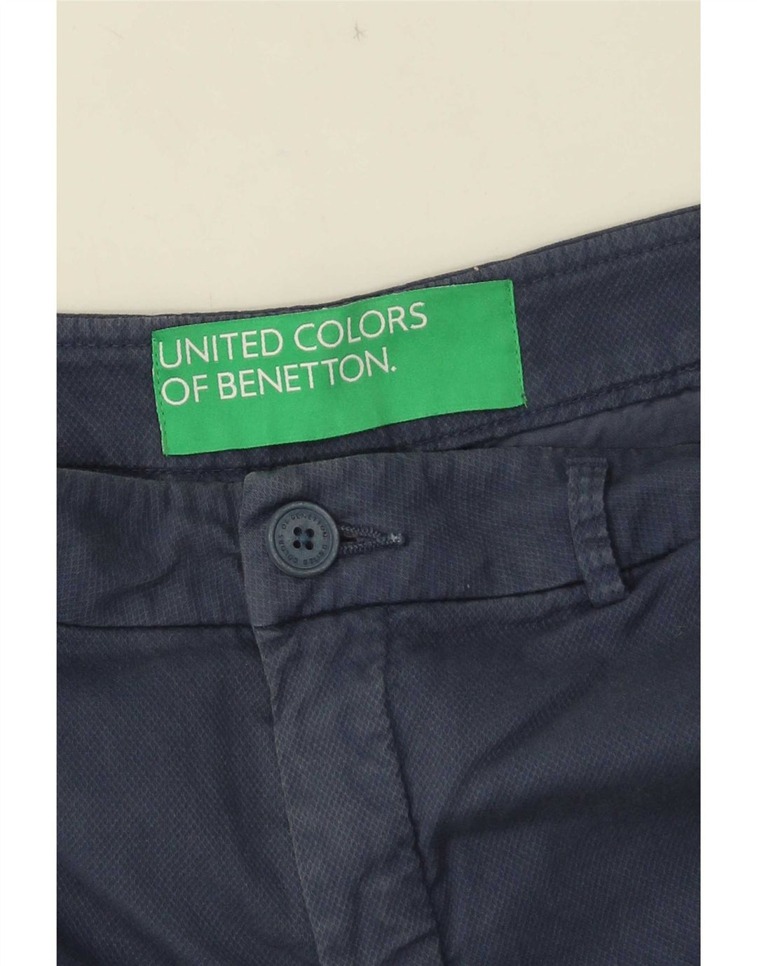 Benetton Short Chino Femme W30 Bleu Marine Moyen