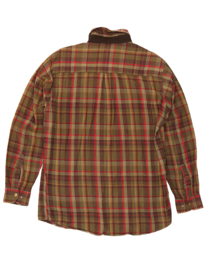 Univers Chemise Flanelle Homme Grand Carreau Kaki Coton