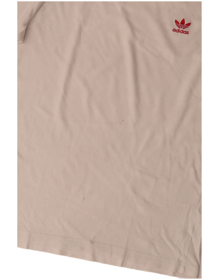 Adidas T-shirt pour homme en coton blanc cassé