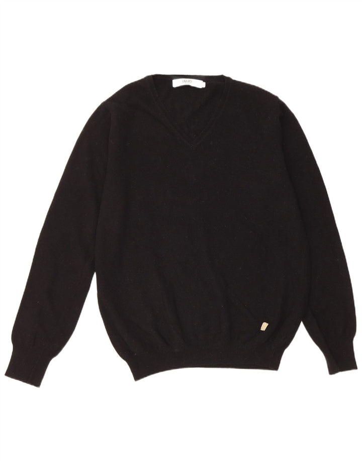 Liu Jo Pull col V pour homme en laine vierge noire Large