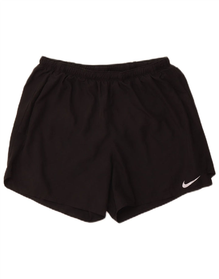 Short de sport Nike pour hommes, grand, noir, polyester
