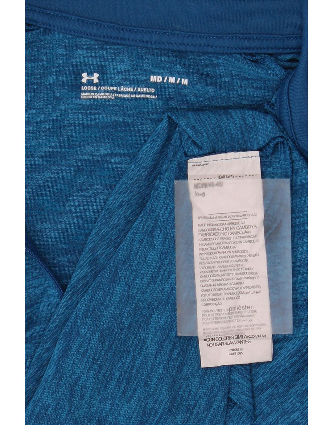 Under Armour Haut de Survêtement Zip Neck Pullover Homme Bleu Moyen Moucheté