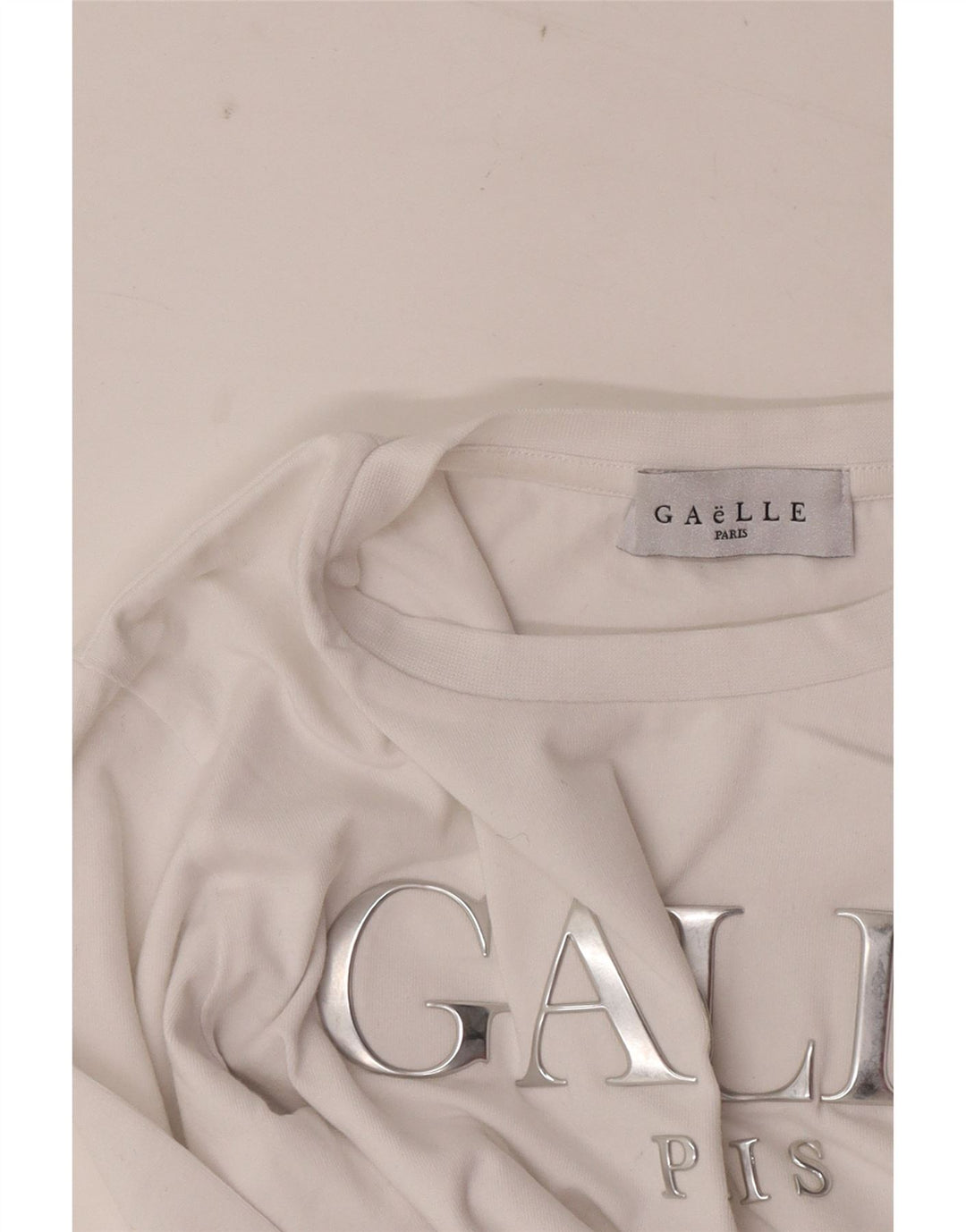 Gaelle Haut graphique à manches longues pour femme UK 6 XS Blanc