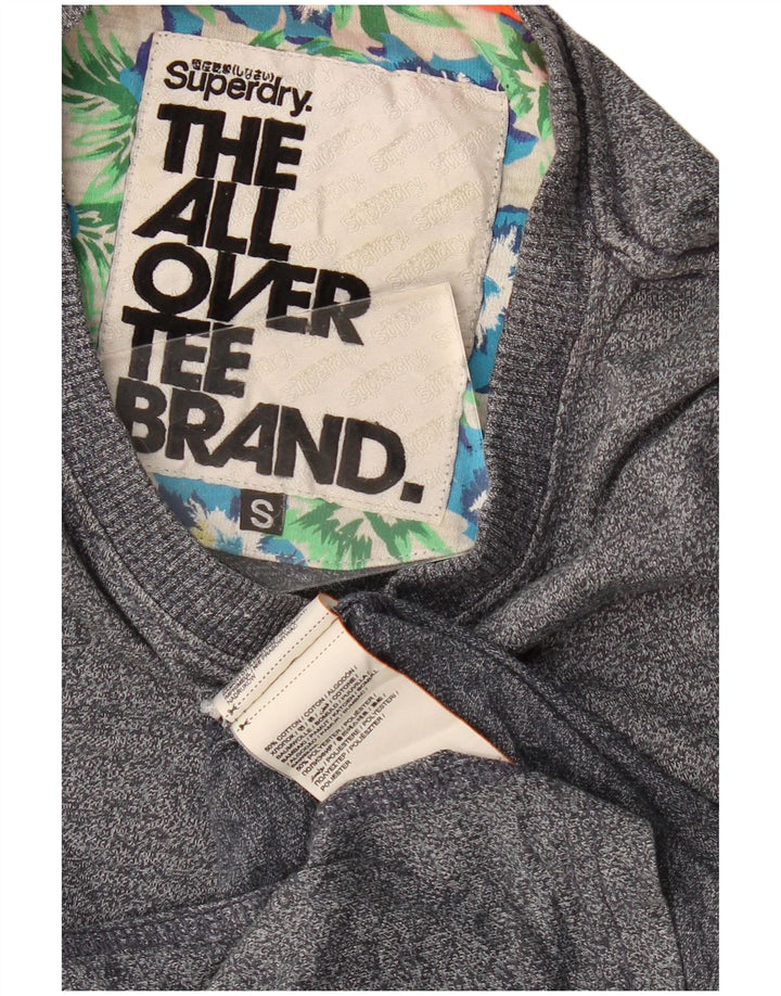 Superdry T-Shirt Homme Petit Gris Moucheté Coton