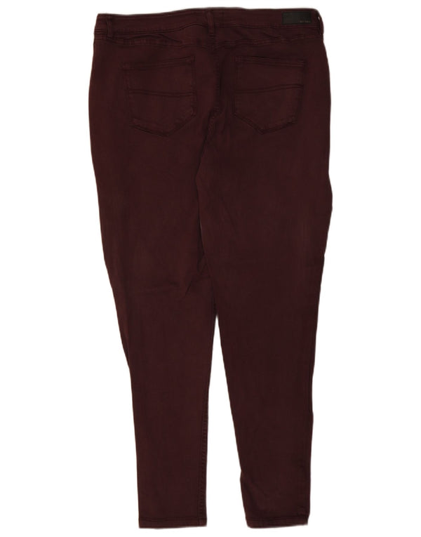 Fat Face Jean Jegging Taille Haute pour Femme UK 16 Large W34 L27 Coton Bordeaux