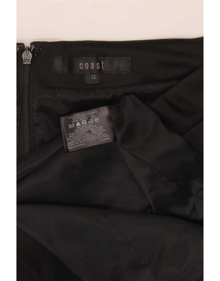 Coast Robe fourreau à épaules dénudées pour femme UK 42 en acétate noir moyen
