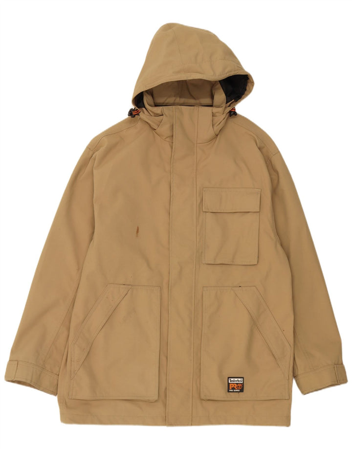 Timberland Veste utilitaire à capuche pour homme UK 38 Nylon beige moyen